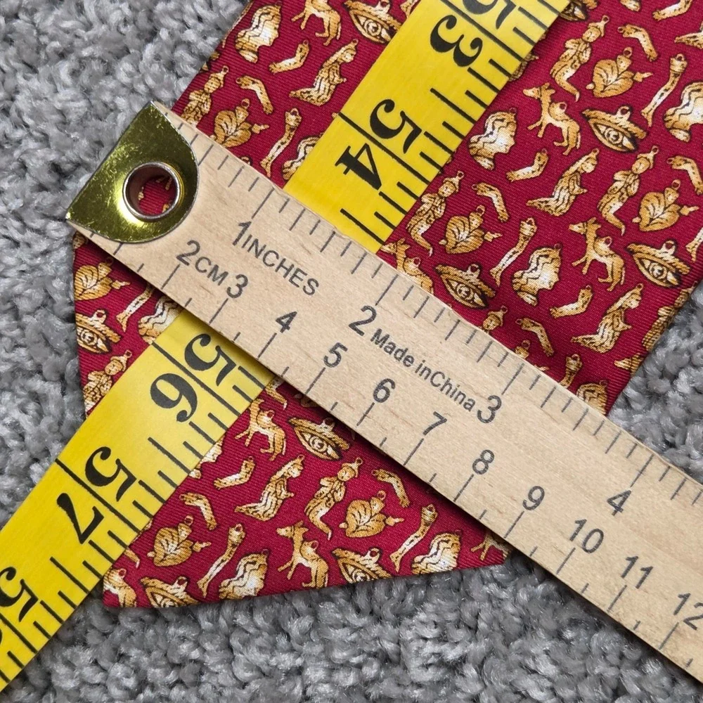 Pineda Covalin Silk Tie‎ Red Milagritos Icons of Faith Mexican Luxury